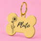 Birth Flower Dog Tag - Cosmos Birth Flower Dog Tag, October
