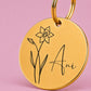 Birth Flower Dog Tag - Daffodil Birth Flower Dog Tag, March