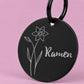 Birth Flower Dog Tag - Daffodil Birth Flower Dog Tag, March