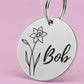 Birth Flower Dog Tag - Daffodil Birth Flower Dog Tag, March