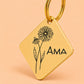 Birth Flower Dog Tag - Daisy Birth Flower Dog Tag, April