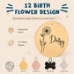 Birth Flower Dog Tag - Daisy Birth Flower Dog Tag, April