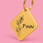 Birth Flower Dog Tag - Holly Berry Birth Flower Dog Tag, December