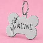 Holly Berry Birth Flower Dog Tag, Personalized for December Pets