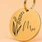 Birth Flower Dog Tag - Lily of the Valley Birth Flower Dog Tag, May