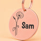 Birth Flower Dog Tag - Morning Glory Birth Flower Dog Tag, September