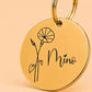 Birth Flower Dog Tag - Morning Glory Birth Flower Dog Tag, September