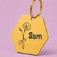 Birth Flower Dog Tag - Morning Glory Birth Flower Dog Tag, September