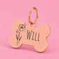 Birth Flower Dog Tag - Poppy Birth Flower Dog Tag, August