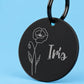 Birth Flower Dog Tag - Poppy Birth Flower Dog Tag, August