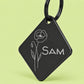Birth Flower Dog Tag - Poppy Birth Flower Dog Tag, August