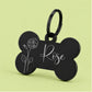 Birth Flower Dog Tag - Rose Birth Flower Dog Tag, June