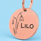 Birth Flower Dog Tag - Snowdrop Birth Flower Dog Tag, January