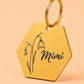 Birth Flower Dog Tag - Snowdrop Birth Flower Dog Tag, January