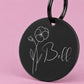 Birth Flower Dog Tag - Violet Birth Flower Dog Tag, February