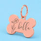 Birth Flower Dog Tag - Violet Birth Flower Dog Tag, February
