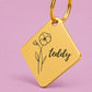 Birth Flower Dog Tag - Violet Birth Flower Dog Tag, February