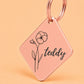 Birth Flower Dog Tag - Violet Birth Flower Dog Tag, February