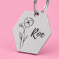 Birth Flower Dog Tag - Violet Birth Flower Dog Tag, February