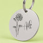 Birth Flower Dog Tag - Water Lily Birth Flower Dog Tag, July