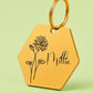 Birth Flower Dog Tag - Water Lily Birth Flower Dog Tag, July