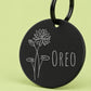 Birth Flower Dog Tag - Water Lily Birth Flower Dog Tag, July