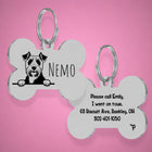 Airedale Terrier Unique Dog Tag with Peek-a-Boo Portrait