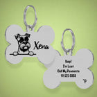 Miniature Schnauzer Unique Dog Tag with Peek-a-Boo Portrait