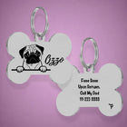 Pug Unique Dog Tag with Peek-a-Boo Portrait
