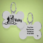 Pyrenees Unique Dog Tag with Peek-a-Boo Portrait