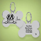 Saint Bernard Unique Dog Tag with Peek-a-Boo Portrait