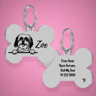 Shiba Inu Unique Dog Tag with Peek-a-Boo Portrait