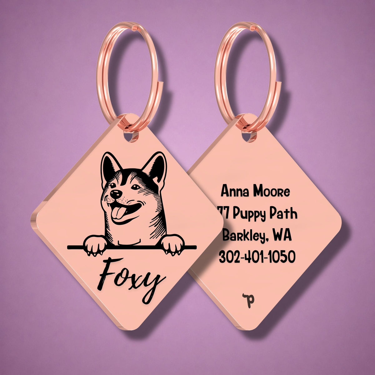 Breed Dog Tag - Shih Tzu Unique Dog Tag with Peek-a-Boo Portrait