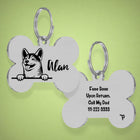 Shih Tzu Unique Dog Tag with Peek-a-Boo Portrait