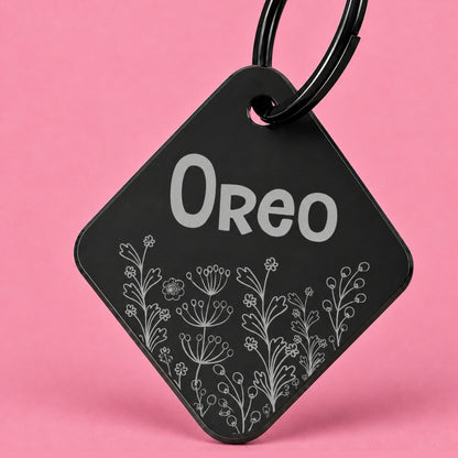 Engraved Tags - Wildflower Engraved Dog Tag