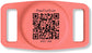 Red QR AirTag Collar Holder with scannable QR code, front view