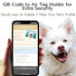 Black QR AirTag holder 2 pack, fifth view