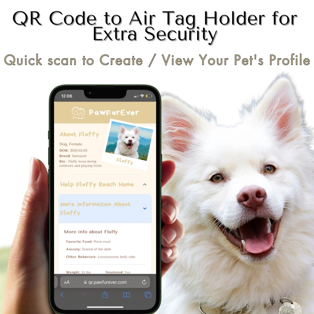 Green QR AirTag holder, side profile