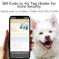 Black QR AirTag holder, side profile