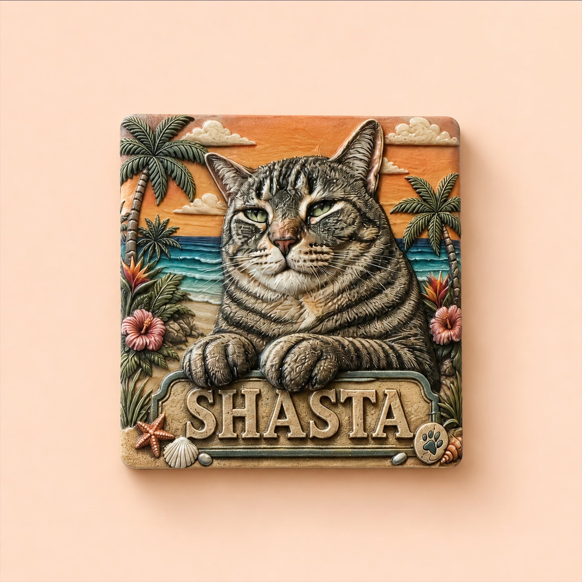 Magnet - Beach Sunset Custom Pet Magnet