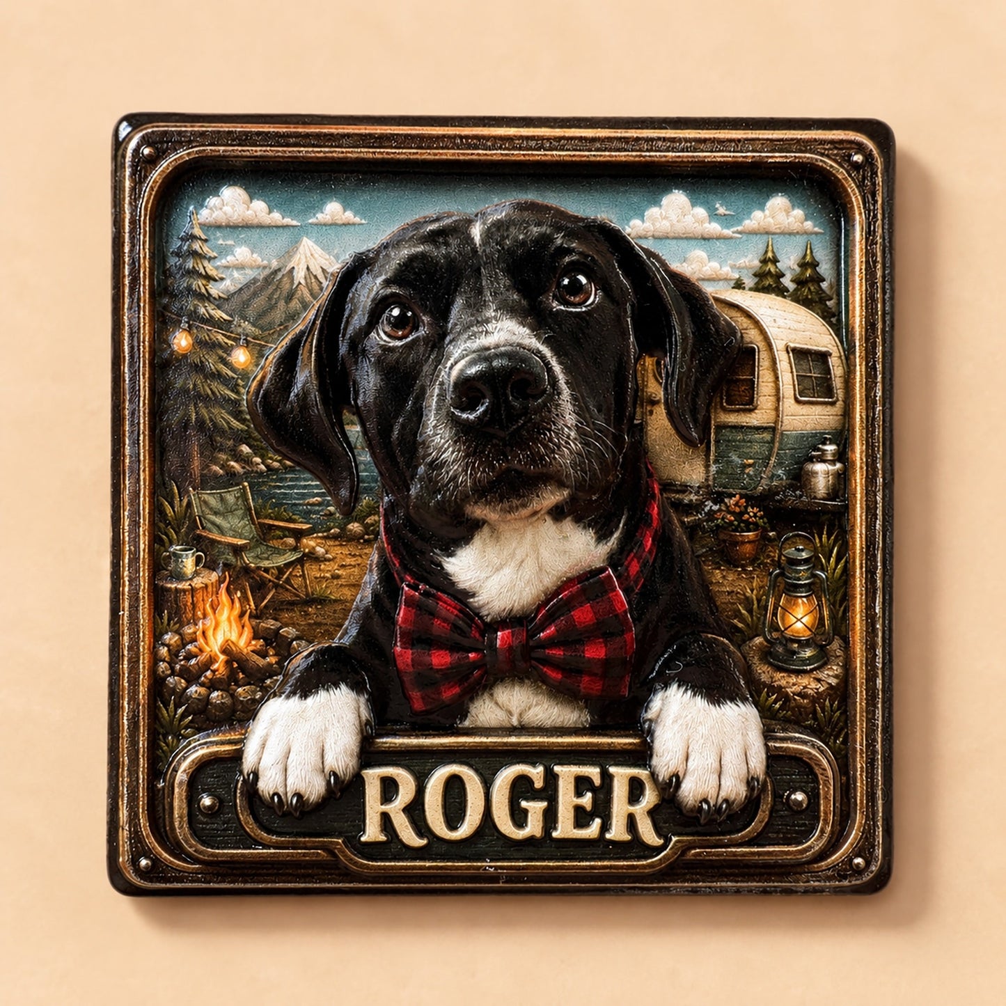 Magnet - Camper at the Lake Custom Pet Magnet