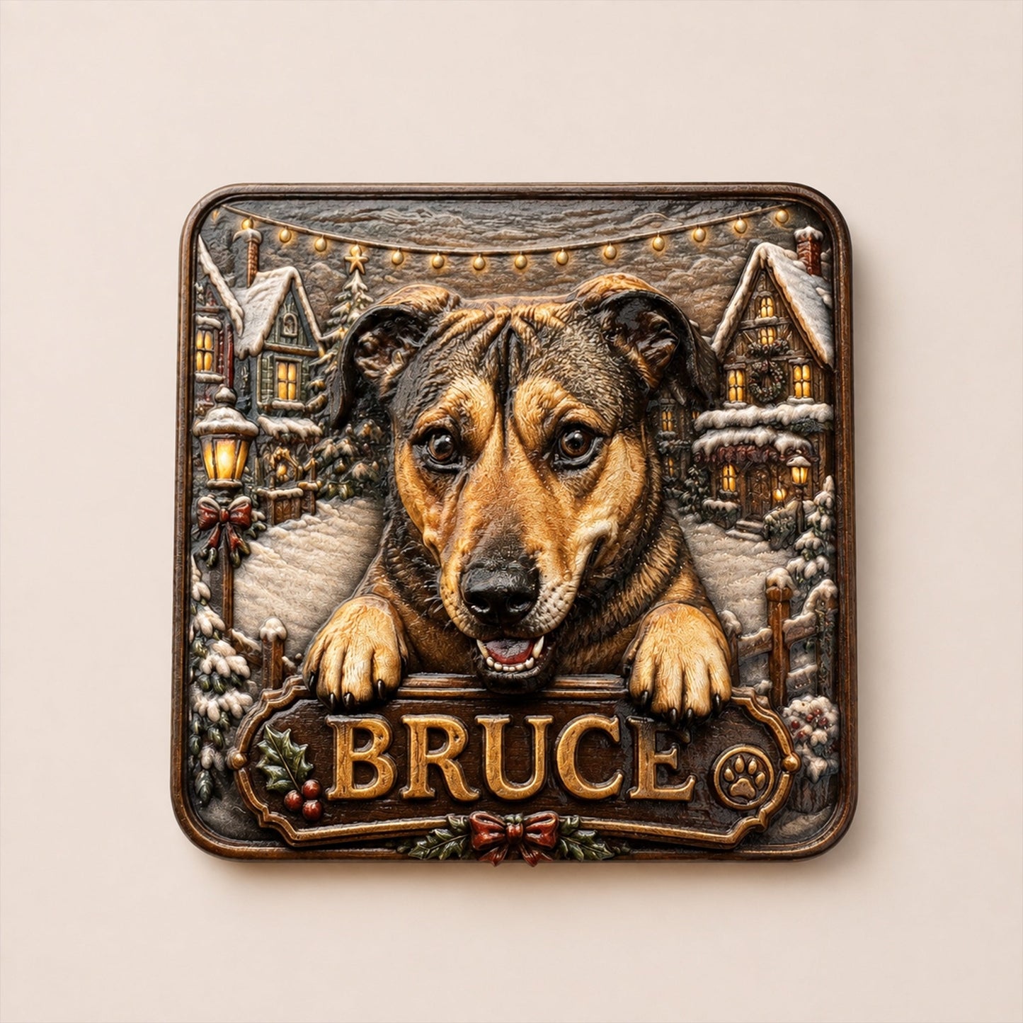Magnet - Holiday Village Custom Pet Magnet
