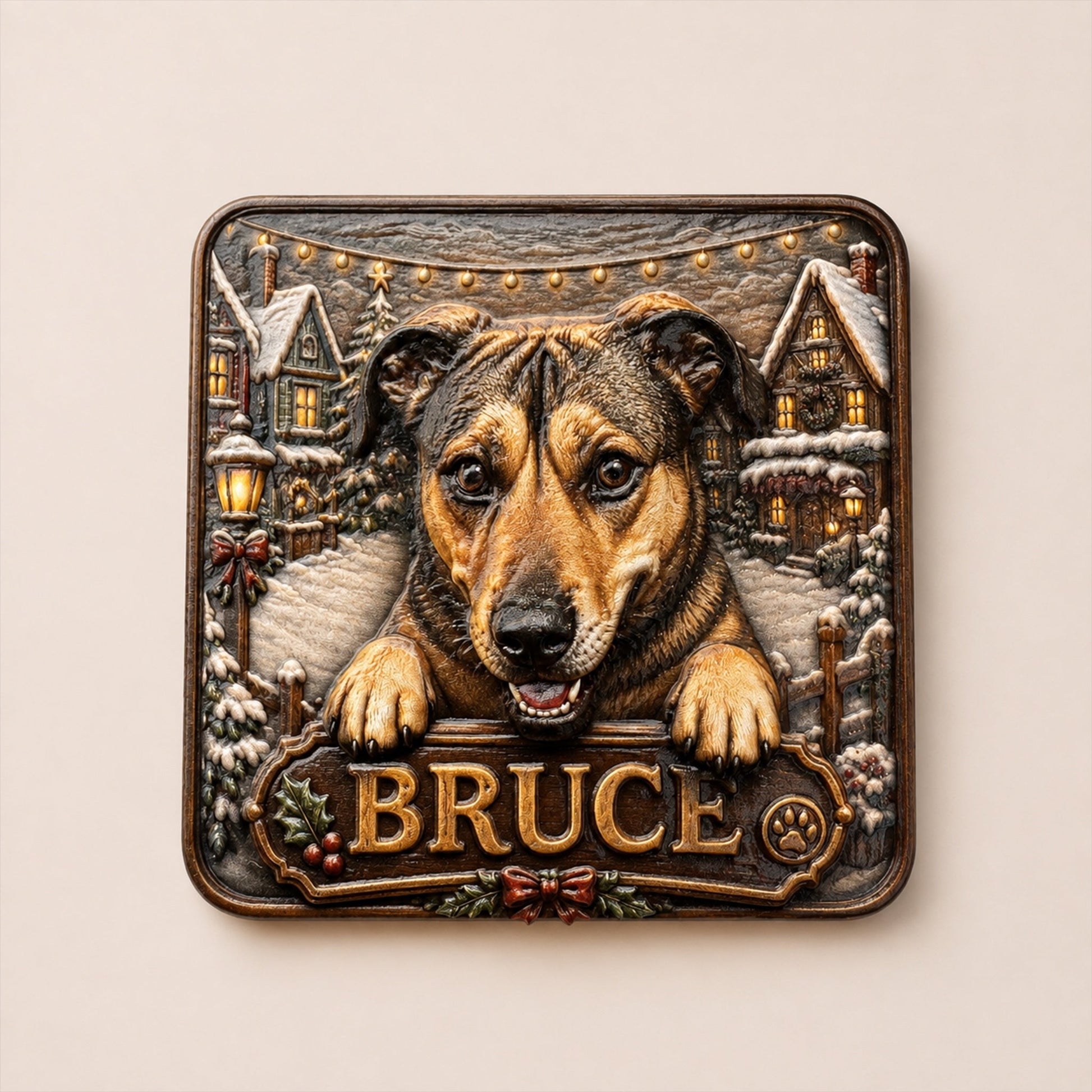 Magnet - Holiday Village Custom Pet Magnet