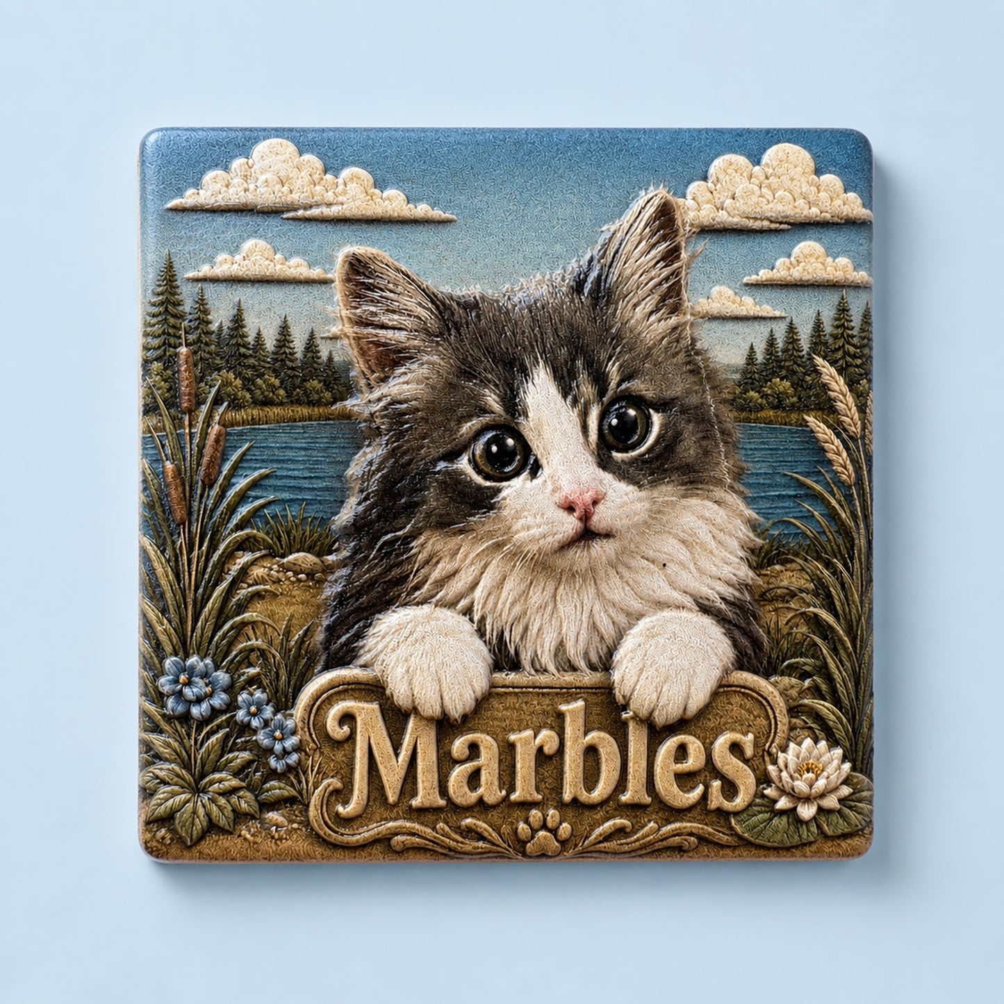 Magnet - Peaceful Lake Custom Pet Magnet