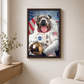 Pet Portrait - Custom Astronaut Pet Portrait Canvas from Photo | Space Dog & Cat Wall Art