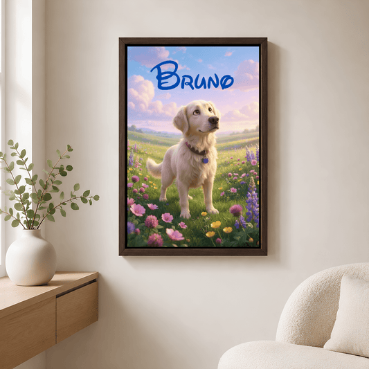 Pet Portrait - Custom Cartoon Pet Portrait Canvas from Photo | Illustrated Dog & Cat Art