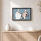 Pet Portrait - Custom Couple and Pet Portrait Canvas from Photo | Family Wall Art Gift