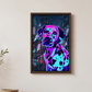 Pet Portrait - Custom Neon Cyberpunk Pet Portrait Canvas from Photo | Glowing Dog & Cat Art