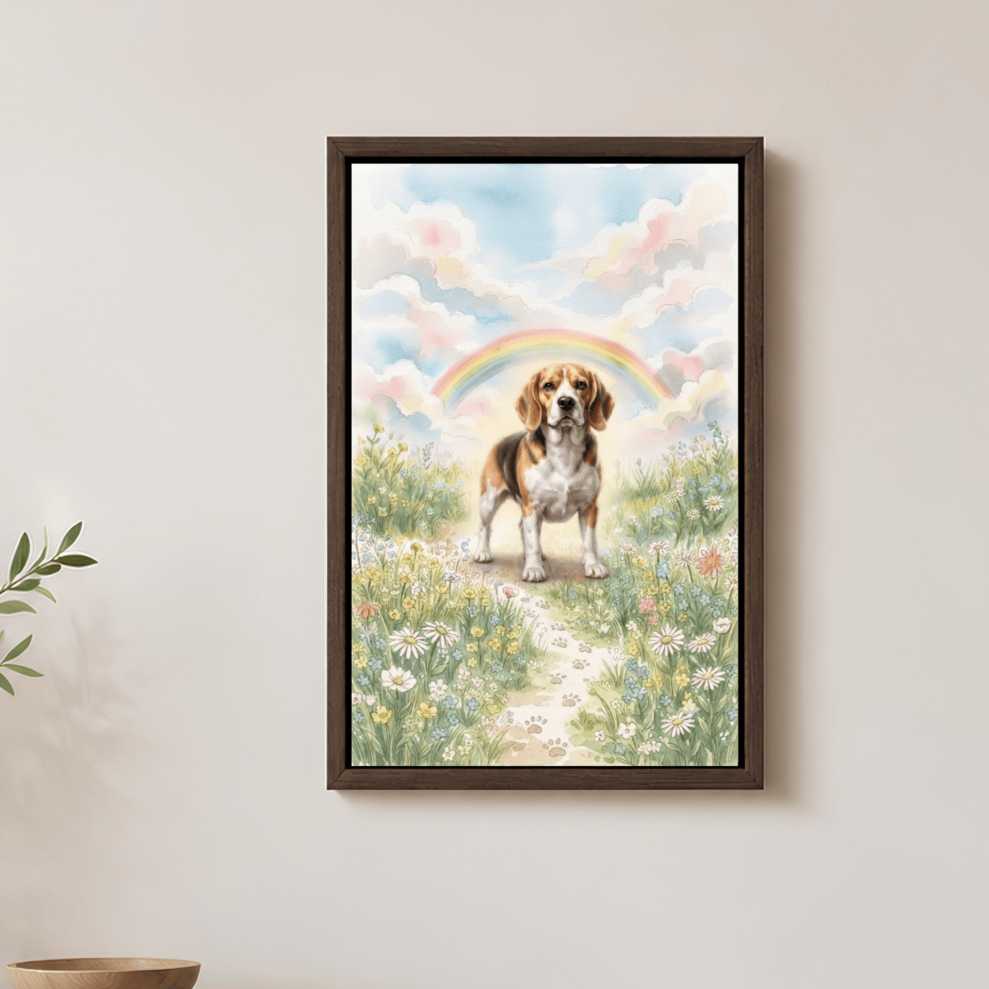 Pet Portrait - Custom Pet Memorial Portrait Canvas from Photo | Dog & Cat Loss Sympathy Gift