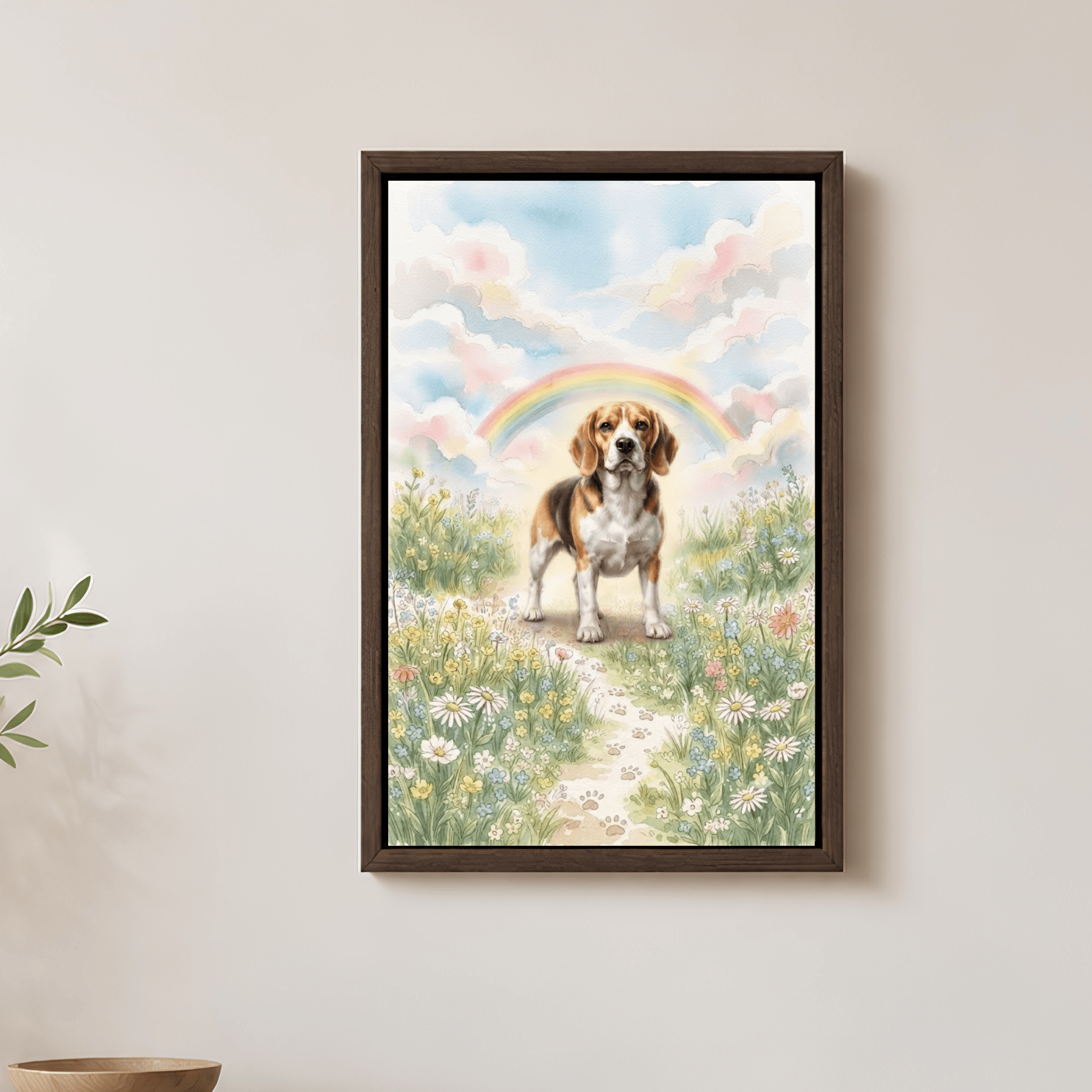 Pet Portrait - Custom Pet Memorial Portrait Canvas from Photo | Dog & Cat Loss Sympathy Gift